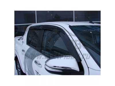 Дефлекторы боковых окон Toyota Hilux (2015-) (4шт.) (темн) от SIM Дефлекторы боковых окон Toyota Hilux (2015-) (4шт.) (темн)